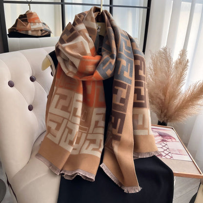 Luxury Two-Sided Print Pashmina Scarf