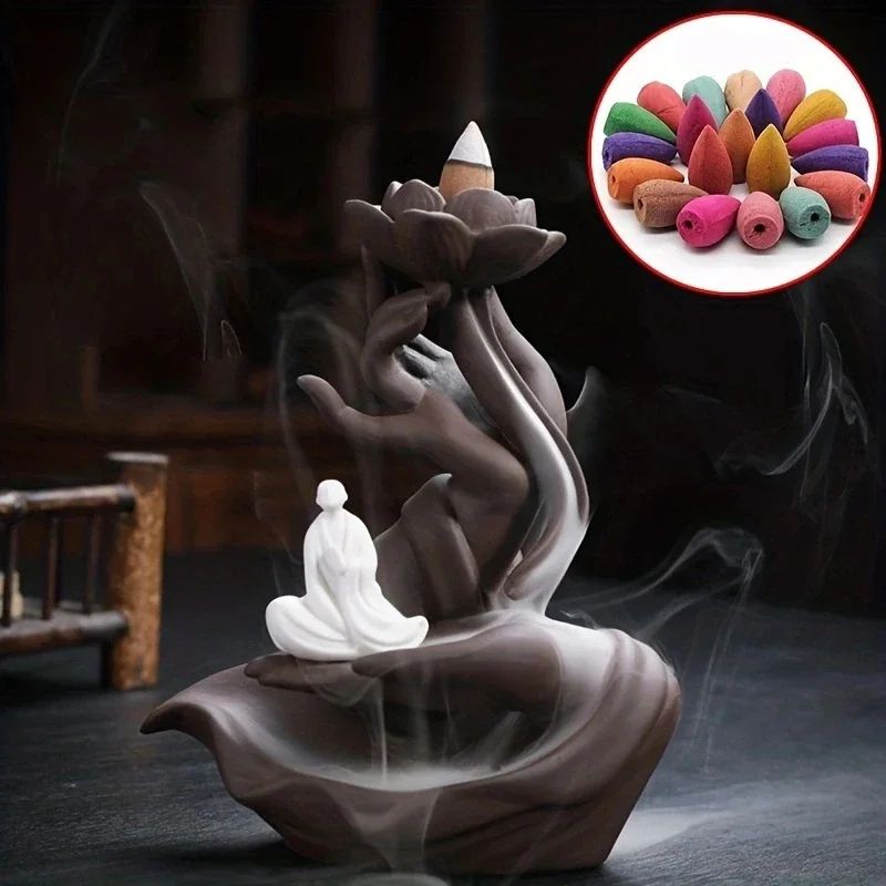 100PCS Backflow Mixed Scent Natural Incense Cones