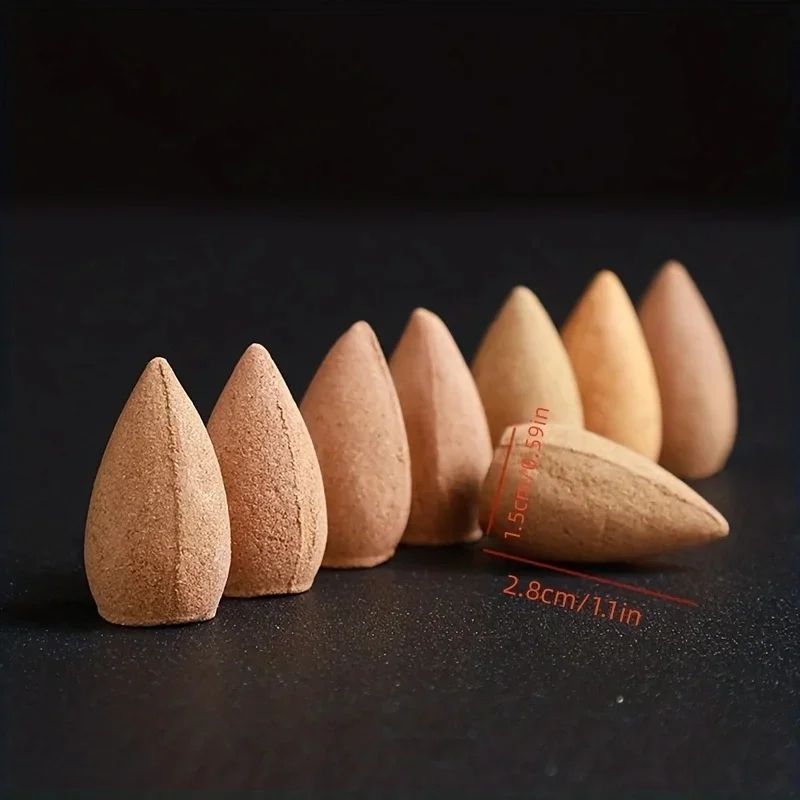 100PCS Backflow Mixed Scent Natural Incense Cones