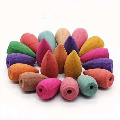 100PCS Backflow Mixed Scent Natural Incense Cones