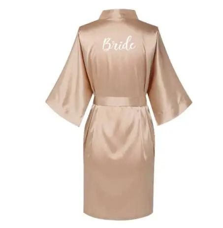 Plus Size Satin Silk Wedding Robes – Elegant Bride & Bridesmaid Gown for Maid of Honor