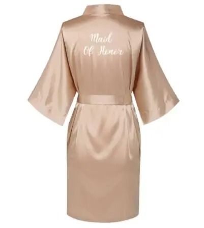 Plus Size Satin Silk Wedding Robes – Elegant Bride & Bridesmaid Gown for Maid of Honor