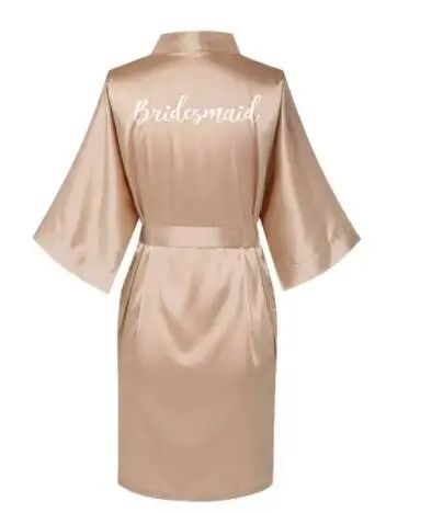 Plus Size Satin Silk Wedding Robes – Elegant Bride & Bridesmaid Gown for Maid of Honor