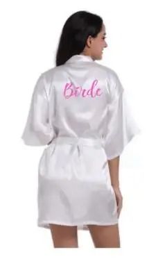 Plus Size Satin Silk Wedding Robes – Elegant Bride & Bridesmaid Gown for Maid of Honor