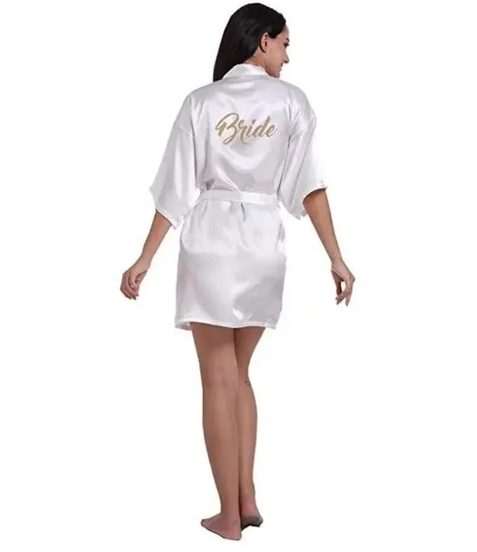 Plus Size Satin Silk Wedding Robes – Elegant Bride & Bridesmaid Gown for Maid of Honor