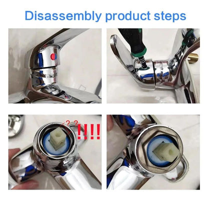 Universal replacement faucet handle (Metal, Single-Lever) for Bathroom & Kitchen Hot/Cold Control