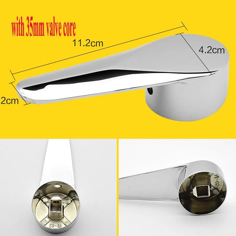 Universal replacement faucet handle (Metal, Single-Lever) for Bathroom & Kitchen Hot/Cold Control