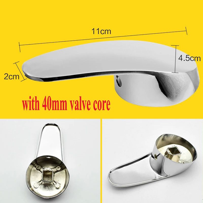 Universal replacement faucet handle (Metal, Single-Lever) for Bathroom & Kitchen Hot/Cold Control