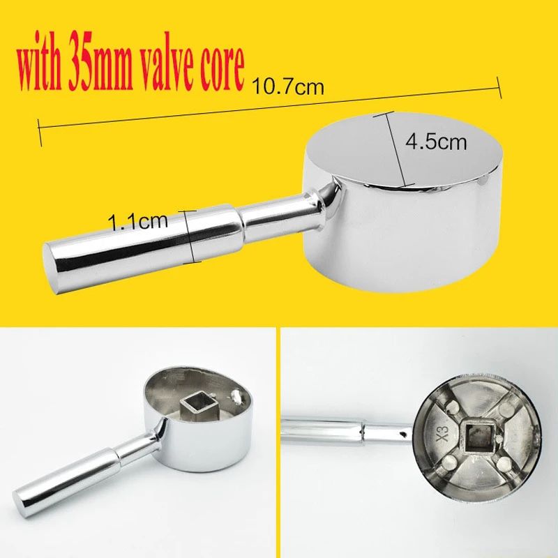 Universal replacement faucet handle (Metal, Single-Lever) for Bathroom & Kitchen Hot/Cold Control