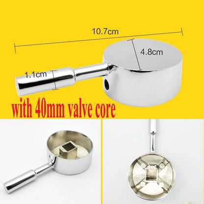 Universal replacement faucet handle (Metal, Single-Lever) for Bathroom & Kitchen Hot/Cold Control