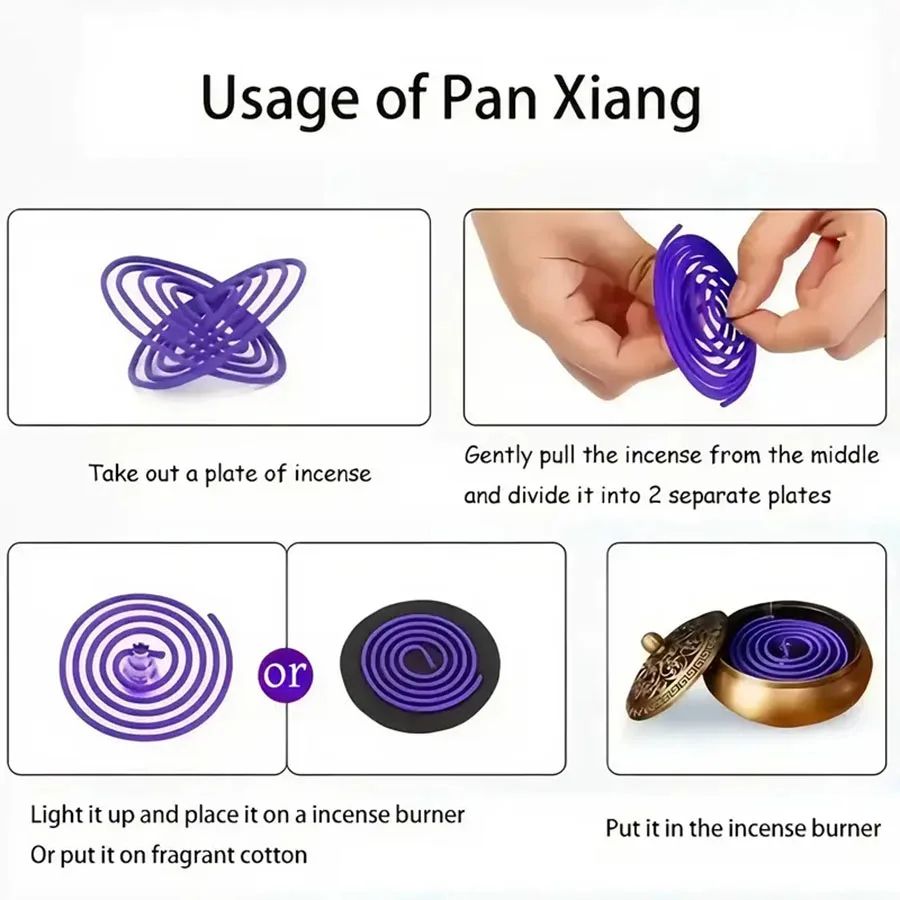 50pcs Mixed Spiral Incense Sticks