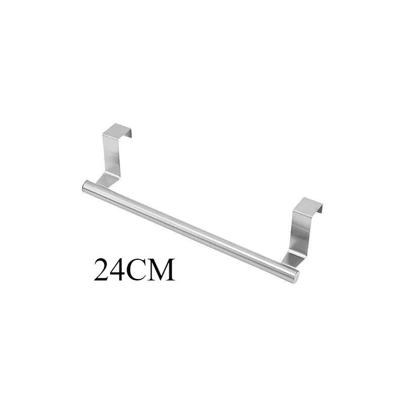 Stainless Steel Over the Door Towel Rack – Space-Saving Bathroom & Kitchen Organizer