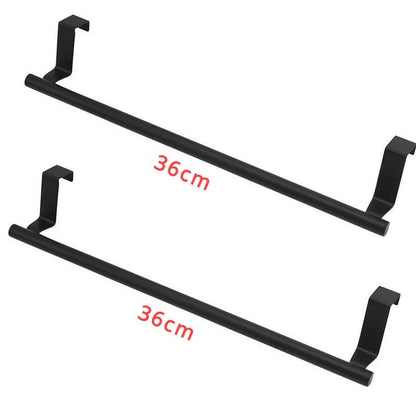 Over-Cabinet Towel Rack – Punch-Free Steel Cabinet Door Towel Holder Organizer