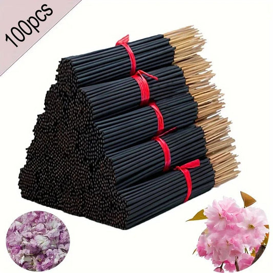 100pcs Long Burn Cherry Blossom Incense Sticks