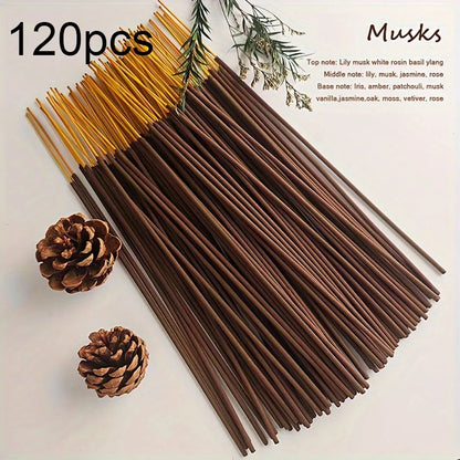 120pcs Long-Lasting Natural Incense Sticks