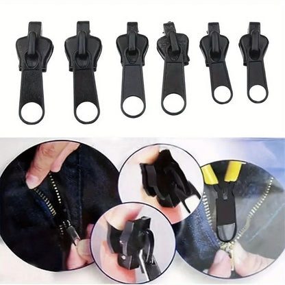 6Pcs Universal Instant Zipper Repair Kit – Multi-Size Replacement Zipper Fix Set