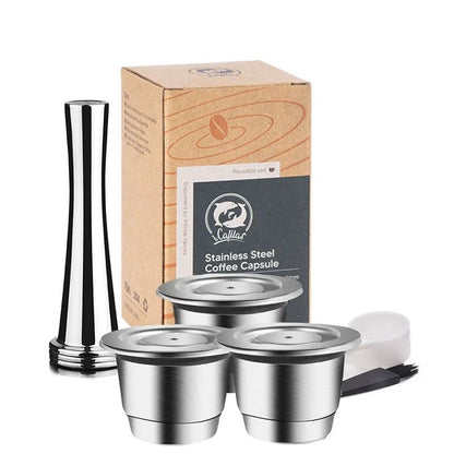 Reusable Nespresso Coffee Capsules – Stainless Steel Refillable Pods & Professional Eco-Friendly Coffeeware