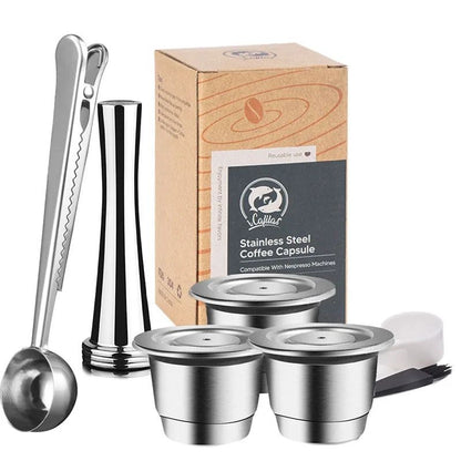 Reusable Nespresso Coffee Capsules – Stainless Steel Refillable Pods & Professional Eco-Friendly Coffeeware