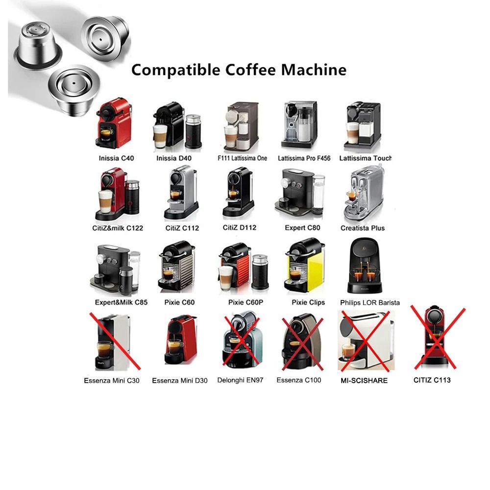 Reusable Nespresso Coffee Capsules – Stainless Steel Refillable Pods & Professional Eco-Friendly Coffeeware