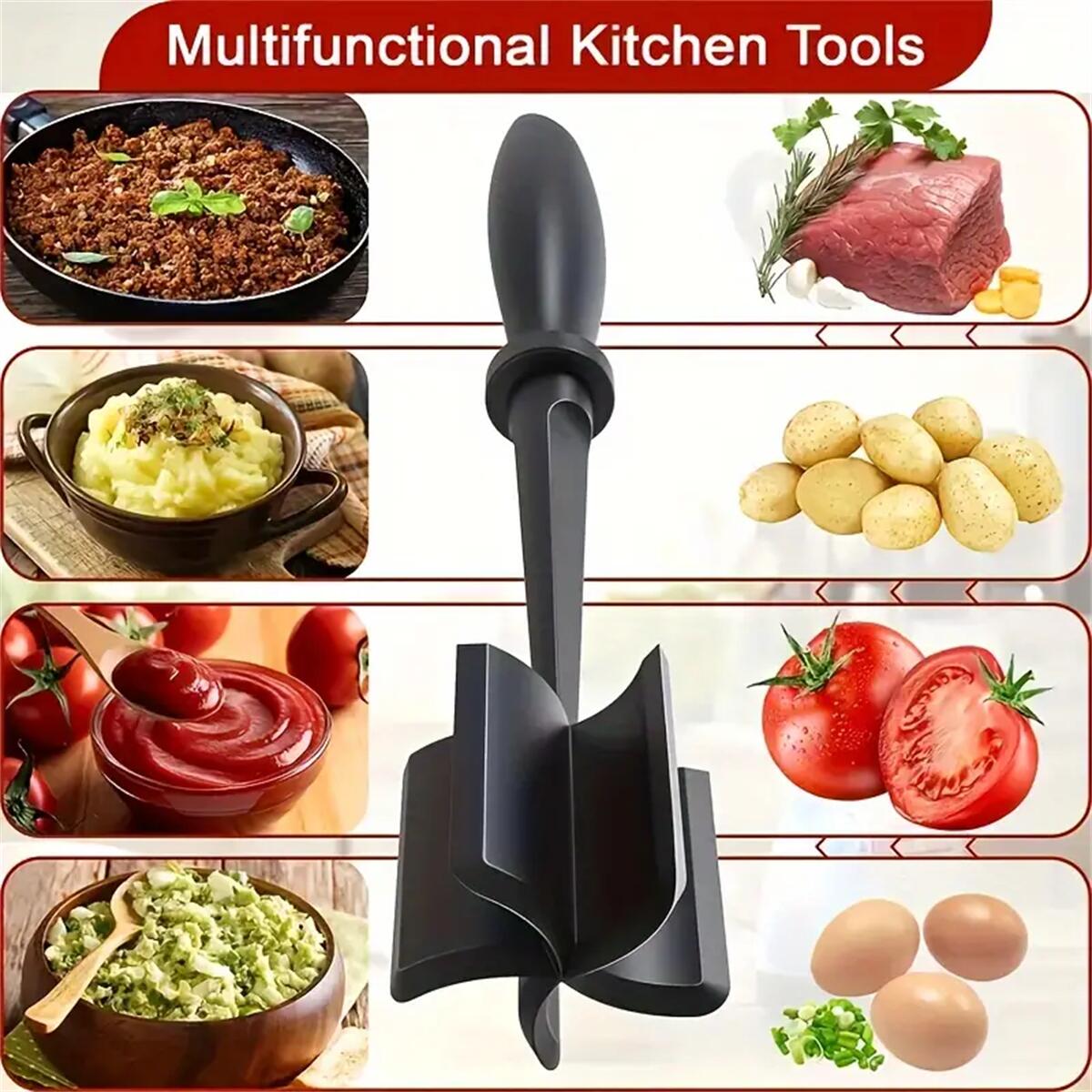 Meat Chopper & Shredder – Heat-Resistant Hamburger Meat Smasher for Ground Beef & More
