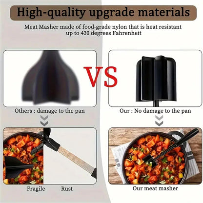 Meat Chopper & Shredder – Heat-Resistant Hamburger Meat Smasher for Ground Beef & More