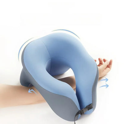 Ergonomic U-shaped Travel Pillow Memory Foam Airplane Neck Pillow for Office Nap
