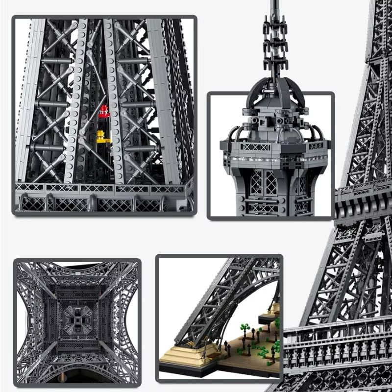 1.5M Eiffel Tower Architecture Building Block Set 10001 PCS Paris Landmark Model