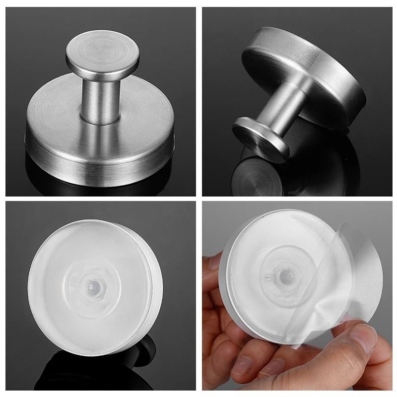 Heavy-Duty Stainless Steel Suction Cup Hook – Waterproof Punch-Free Wall Mount Hanger for Kitchen and Bathroom