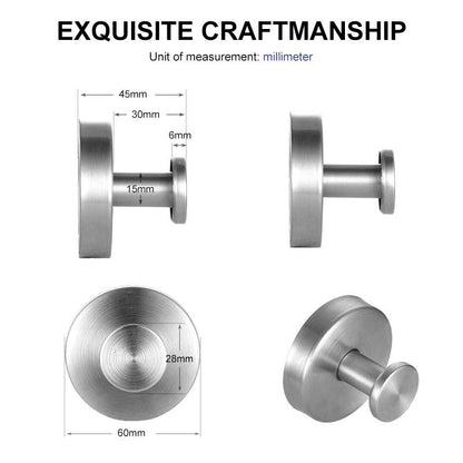 Heavy-Duty Stainless Steel Suction Cup Hook – Waterproof Punch-Free Wall Mount Hanger for Kitchen and Bathroom
