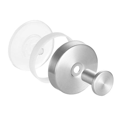 Heavy-Duty Stainless Steel Suction Cup Hook – Waterproof Punch-Free Wall Mount Hanger for Kitchen and Bathroom