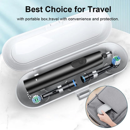 Rechargeable Rotary Electric Toothbrush for Adults – 8 Soft Brush Heads Included