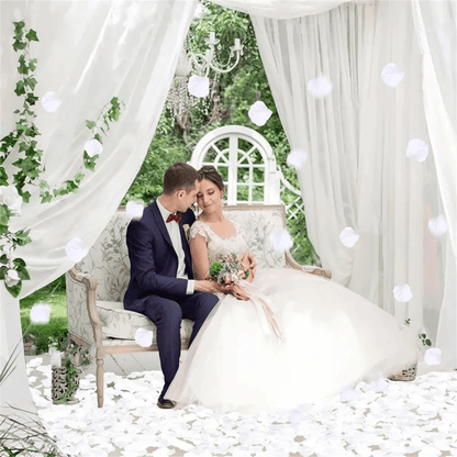 1000 Piece White Artificial Rose Petals for Romantic Wedding and Party Decor