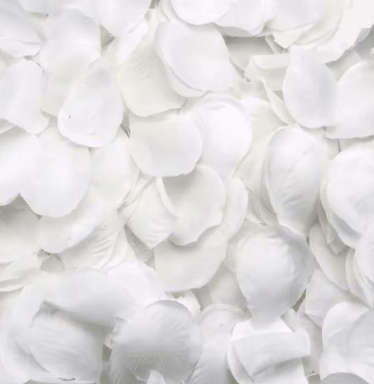 1000 Piece White Artificial Rose Petals for Romantic Wedding and Party Decor