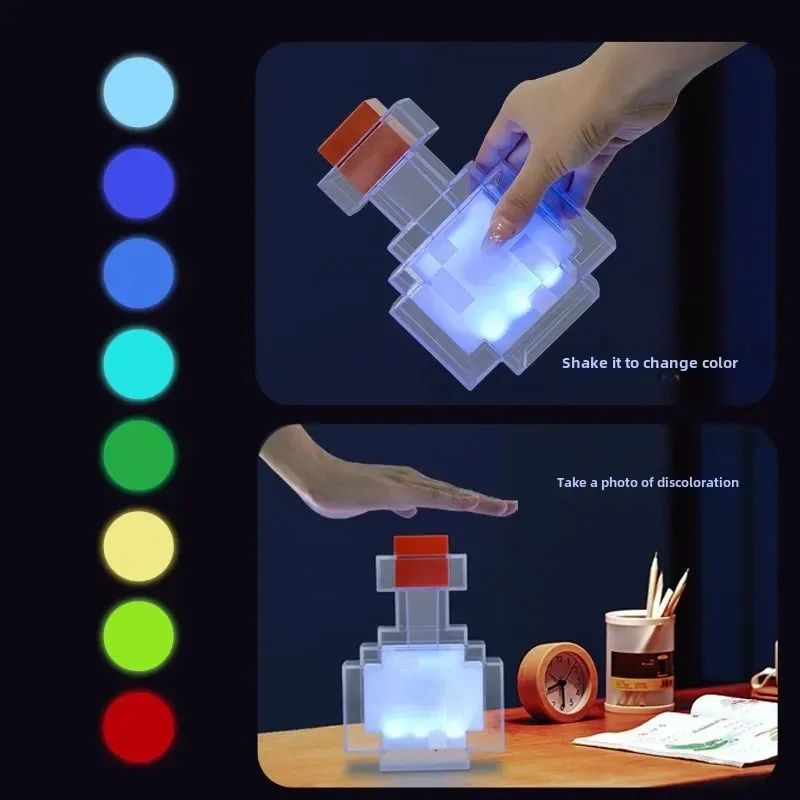 Bottle Night Light Rechargeable LED Night Light for Gaming Room Decor