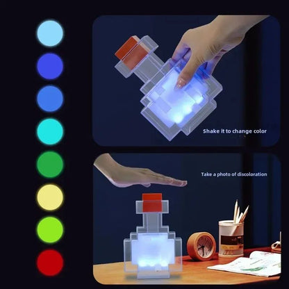 Bottle Night Light Rechargeable LED Night Light for Gaming Room Decor