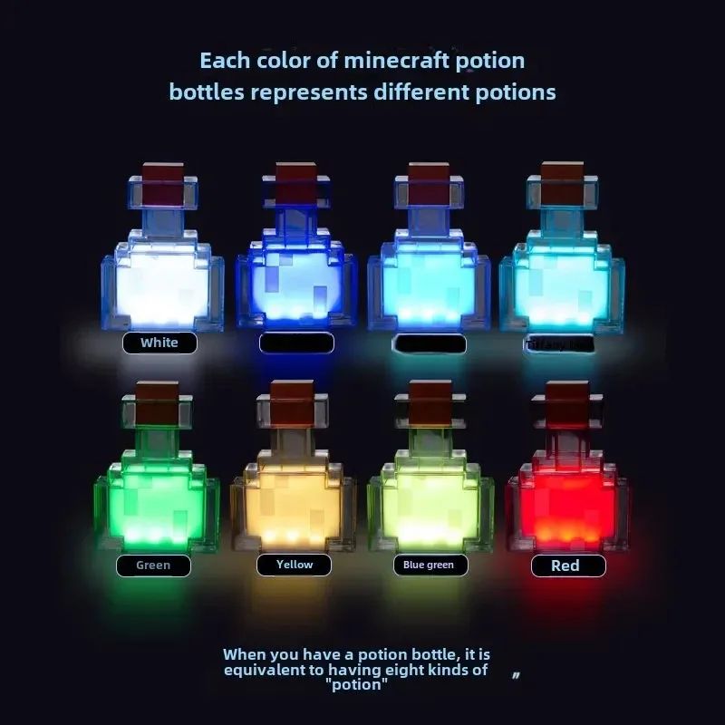 Bottle Night Light Rechargeable LED Night Light for Gaming Room Decor