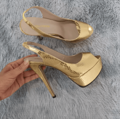 14CM Platform Gladiator High Heel Sandals – Sexy Open Toe Party & Wedding Shoes