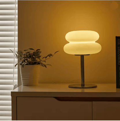 Creamy Style Bedside Table Lamp USB Plug Tri Color Dimming