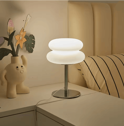 Creamy Style Bedside Table Lamp USB Plug Tri Color Dimming