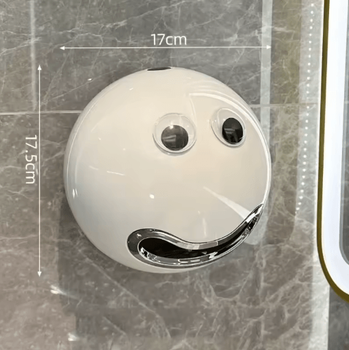 Creative Smiling Face Wall Mounted Toilet Paper Holder Waterproof No Drill Bathroom Tissue Box