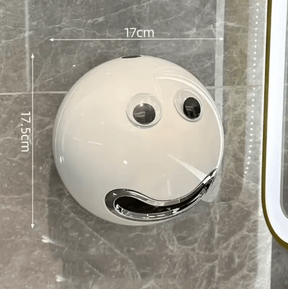 Creative Smiling Face Wall Mounted Toilet Paper Holder Waterproof No Drill Bathroom Tissue Box