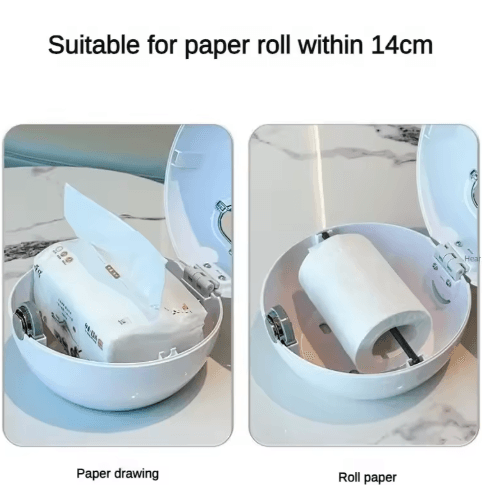 Creative Smiling Face Wall Mounted Toilet Paper Holder Waterproof No Drill Bathroom Tissue Box