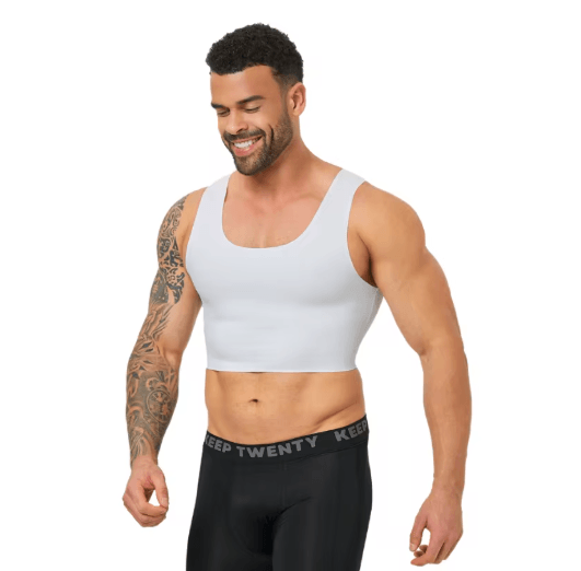 Mens Seamless Compression Shapewear Vest Slim Fit Breathable Body Shaper Tank