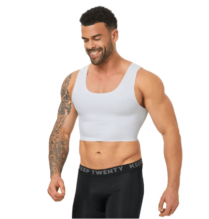 Mens Seamless Compression Shapewear Vest Slim Fit Breathable Body Shaper Tank
