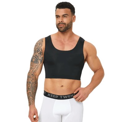 Mens Seamless Compression Shapewear Vest Slim Fit Breathable Body Shaper Tank