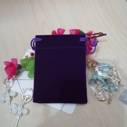 Drawstring Velvet Jewelry Bags – High-Performance Necklace Packaging & Luxury Gift Pouches (100pcs/lot)