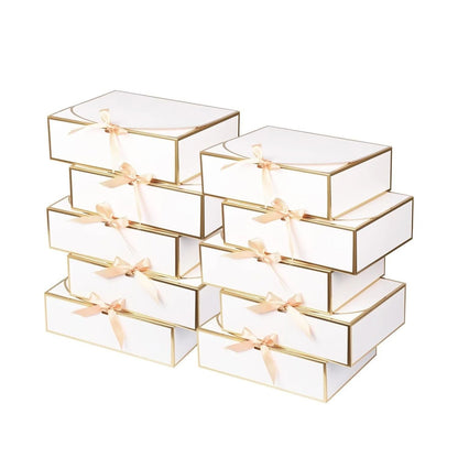 Elegant Butterfly Ribbon Gift Boxes – High-Performance Cosmetic & Jewelry Packaging with Gold/Silver Edging (10pcs)