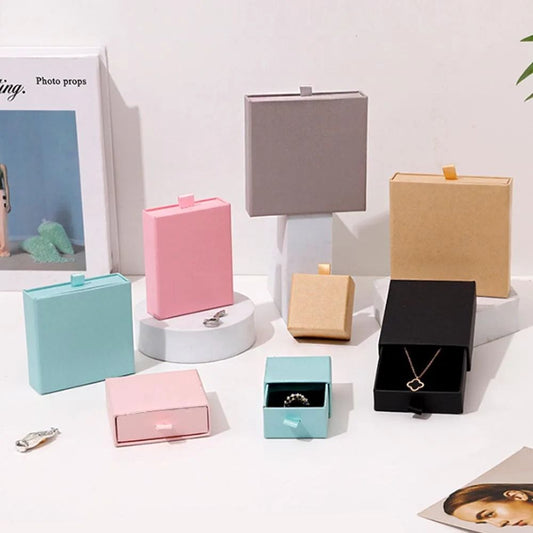 Paper Jewelry Gift Box Set – High-Performance Organizer & Packaging for Rings, Earrings & Wedding Favors (10pcs)