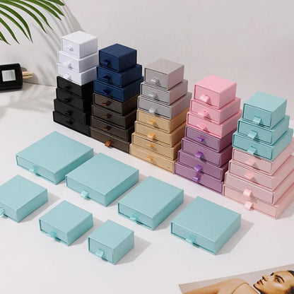 Paper Jewelry Gift Box Set – High-Performance Organizer & Packaging for Rings, Earrings & Wedding Favors (10pcs)