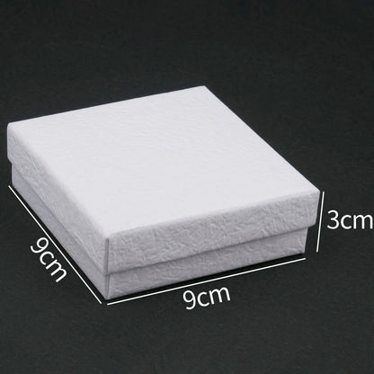 Square Jewelry Organizer Box – High-Performance White Kraft Paper Display & Gift Boxes for Engagement Rings & Accessorie